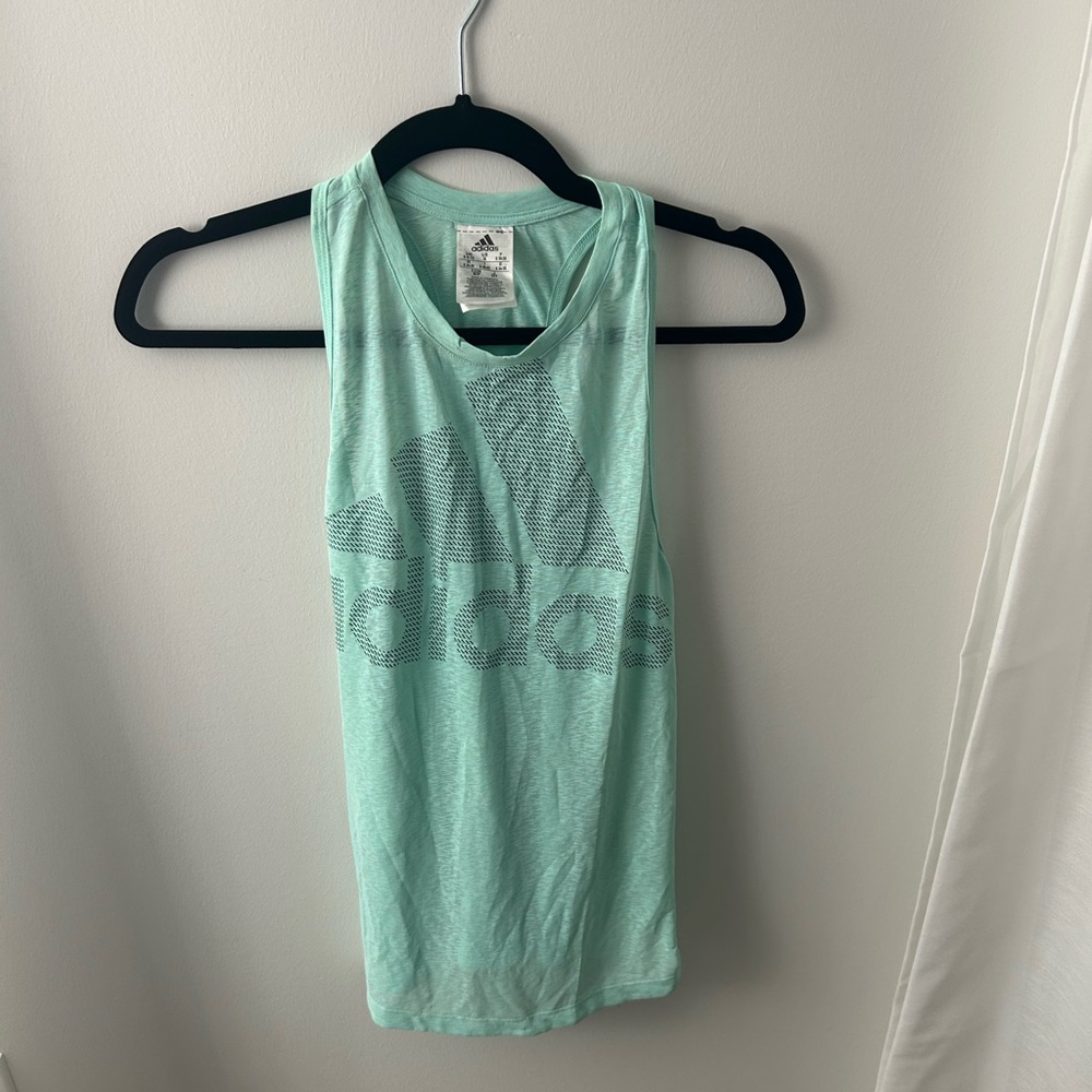 Adidas Light Green Athletic Tank